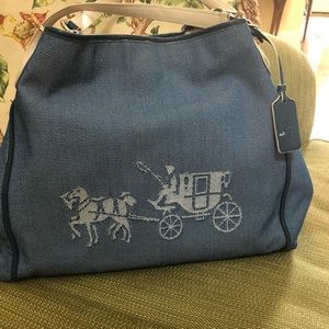 Blue Coach canvas bag